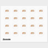 Moeder van de bruidegom wilde bloem bloem bruidsme ronde sticker (Vel)