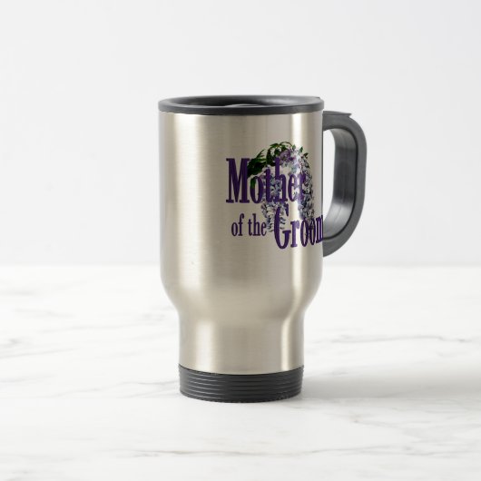 Moeder van de Bruidegom/ Wisteria Bruiloft Reisbeker (Voorkant rechts)