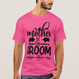 Moeder van de Bruidegom Zoon Overeenkomstige Huwel T-shirt