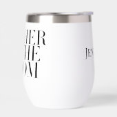 Moeder van de bruidegom Zwart Modern Elegant Custo (Links)