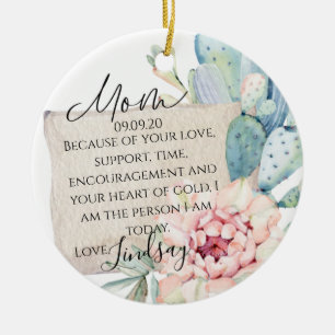 Moeder van de bruidgeschenk keramisch ornament