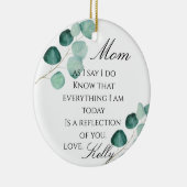 Moeder van de bruidgeschenk keramisch ornament (Rechts)