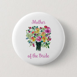 Moeder van de bruidknop ronde button 5,7 cm