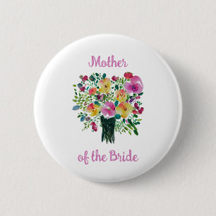 Moeder van de bruidknop ronde button 5,7 cm