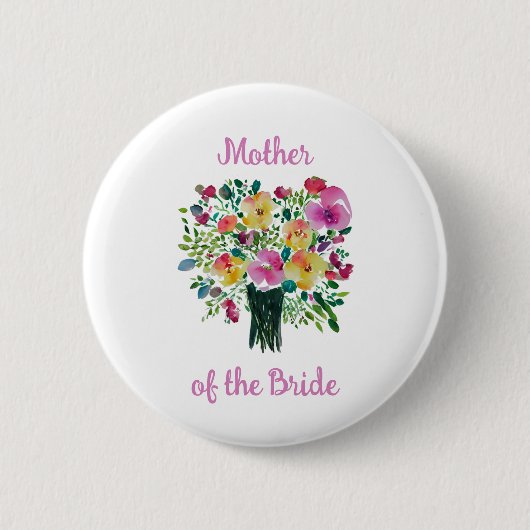 Moeder van de bruidknop ronde button 5,7 cm (Voorkant)