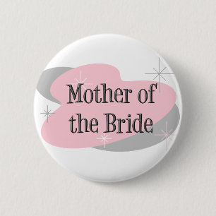 Moeder van de bruidknop ronde button 5,7 cm