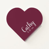 Moeder van de bruidsbruidebruin maroon Wedding Gow Notitieboek (Achterkant)