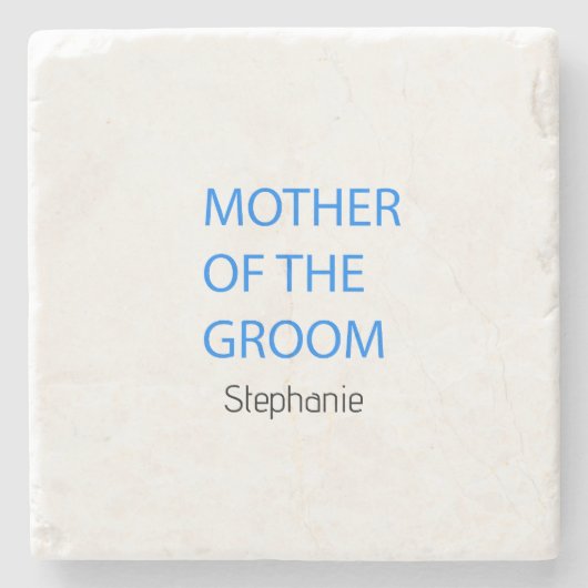 Moeder van de bruidsbruidebruine bruidsschat stenen onderzetter (Voorkant)