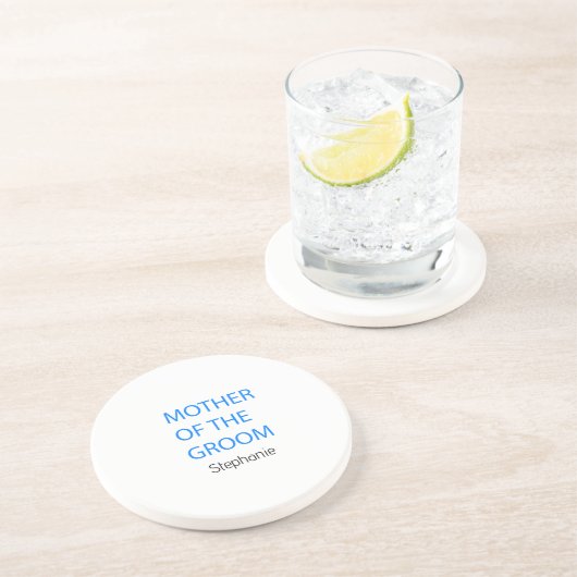 Moeder van de bruidsbruidebruine bruidsschat zandsteen onderzetter (Zijkant)