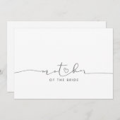 Moeder van de bruidsbruidsochtendboodschap (Voorkant / Achterkant)