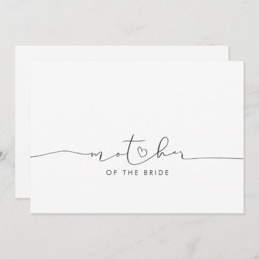 Moeder van de bruidsbruidsochtendboodschap (Voorkant / Achterkant)