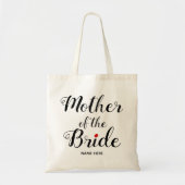 Moeder van de bruidscriptcalligrafie bruiloft tote bag (Voorkant)