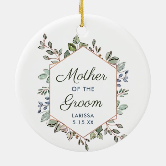 Moeder van de bruidsdag keramisch ornament (Achterkant)