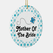 Moeder van de bruidskerstbruiloft keramisch ornament (Rechts)