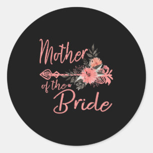 Moeder van de bruidsmoeder bruiloft ronde sticker