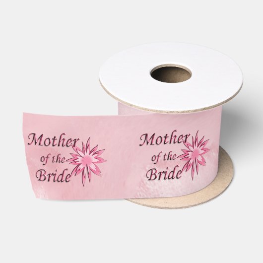 Moeder van de bruidsroze satijnen lint (Spoel)