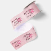 Moeder van de bruidsroze satijnen lint (Achterkant)