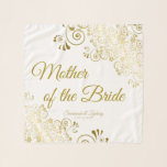 Moeder van de bruidsschat Elegant Gold Filigree We Sjaal<br><div class="desc">Deze prachtige hoofddoek is ontworpen als huwelijksgeschenk of een gunst voor de moeder van de Bride. Het is ontworpen om te coördineren met onze Gold Foil Elegant Wedding Suite en bevat een gouden faux foil floral filigree grens met elegant script dat "Moeder van de Bride" leest, evenals een plaats om...</div>