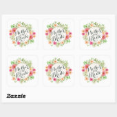 Moeder van de bruidstickerzegels vierkante sticker (Vel)