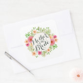 Moeder van de bruidstickerzegels vierkante sticker (Envelop)