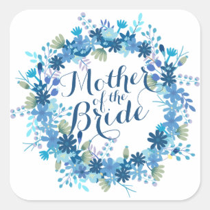Moeder van de bruinbruidebruinbruinkoolzegels van vierkante sticker