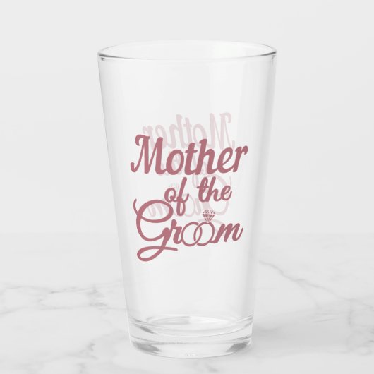 Moeder van de bruinbruiloft familie komt overeen glas (Achterkant)