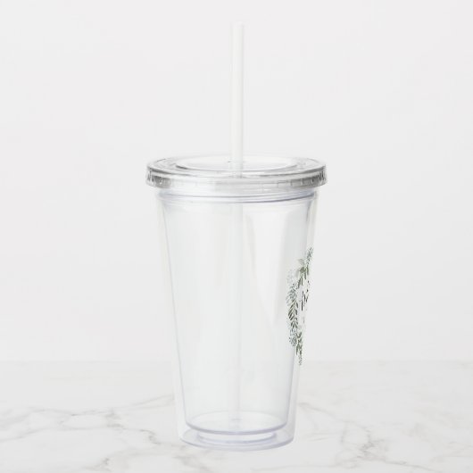 Moeder van de bruine bruinkoolbrij Wreath Wedding Acryl Drinkbeker (Rechts)