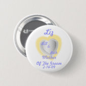 Moeder van de bruine Button-past aan Ronde Button 5,7 Cm (Voorkant /achterkant)