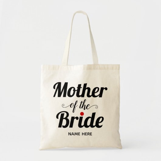 Moeder van de bruine gedurfde typografie bruiloft tote bag (Voorkant)