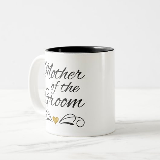 moeder van de bruine - hart van goud tweekleurige koffiemok (Voorkant links)