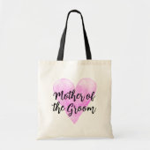 Moeder van de bruine roze waterverf hartbruiloft tote bag (Voorkant)