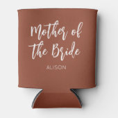 Moeder van de bruine terracotta bruiloft blikjeskoeler (Voorkant)