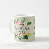 Moeder van de bruine waterverf florale koffiemok (Voorkant links)
