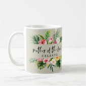 Moeder van de bruine waterverf florale koffiemok (Links)