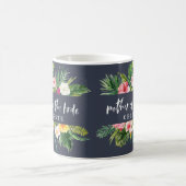 Moeder van de bruine waterverf florale koffiemok (Center)