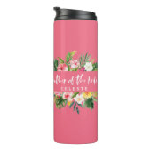 Moeder van de bruine waterverf florale thermosbeker (Geroteerd rechts)