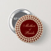 Moeder van de Button Bride Pearl Jeweled (Voorkant /achterkant)