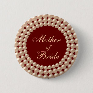 Moeder van de Button Bride Pearl Jeweled