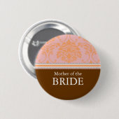 Moeder van de Button van de bride/Groom damask (Voorkant /achterkant)