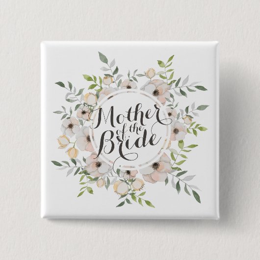 Moeder van de Button van de Waterverf van de Bride (Voorkant)