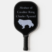 Moeder van de Cavalier King Charles Spaniel Zilver Pickleball Paddle (Achterkant)