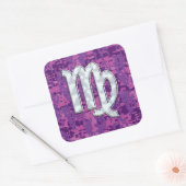 Moeder van de dierentuin van Pearl op de roze digi Vierkante Sticker (Envelop)