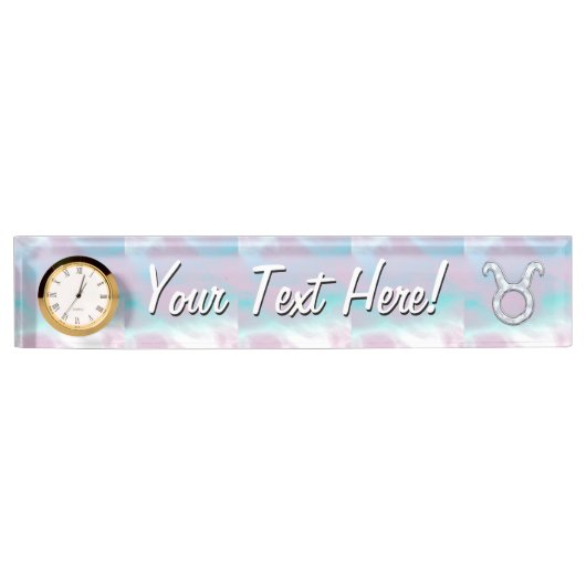 Moeder van de dierentuin van Pearl Taurus Astrolog Naambordje (Voorkant)