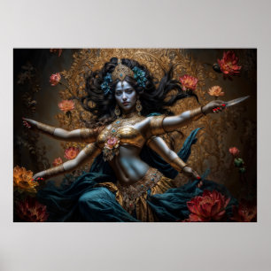 Moeder van de Drie Werelden Godin Kali Poster