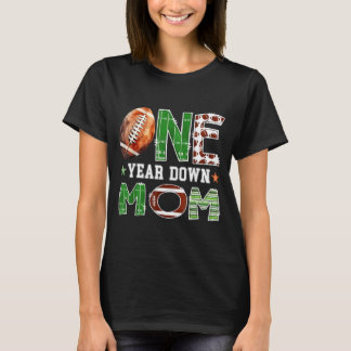 Moeder van de één jaar oude 1e verjaardag jongen v t-shirt