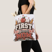 Moeder van de eerste klas Retro school ontwerp Tote Bag (Dichtbij)