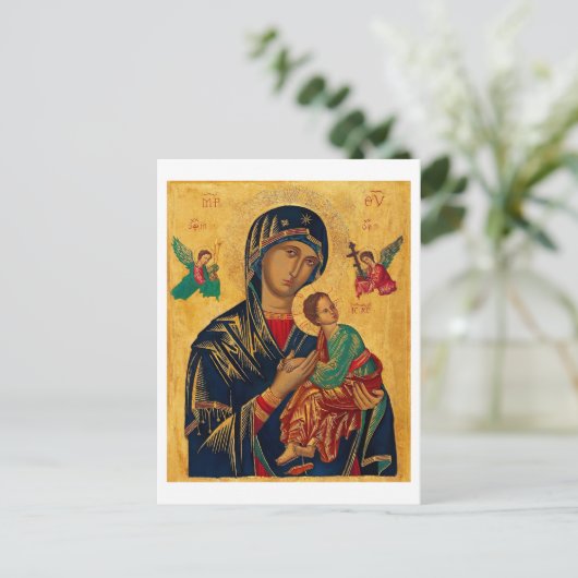 Moeder van de eeuwige hulp briefkaart (Staand voorkant)