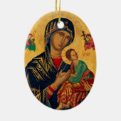 Moeder van de eeuwige hulp keramisch ornament (Achterkant)