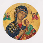 Moeder van de eeuwige hulp labels (Design 1)