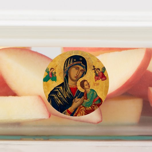 Moeder van de eeuwige hulp labels (Aangebracht)